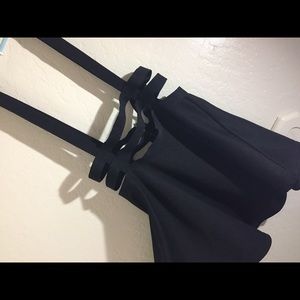 Mini skirt w/ overalls